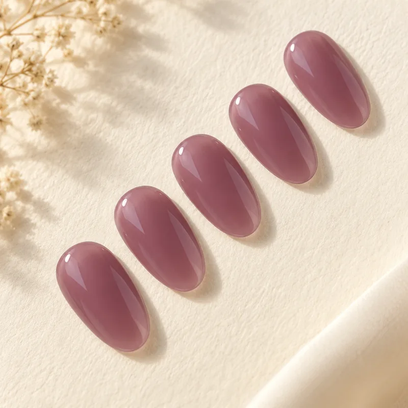 N Bare Plum — generated nail shade illustration