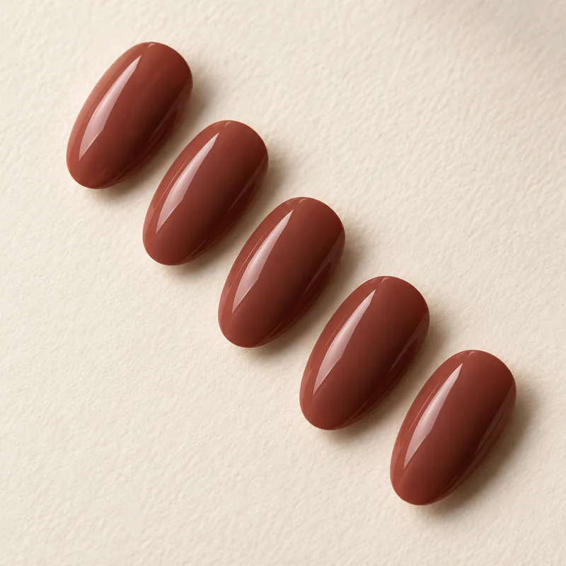 N Brick — generated nail shade illustration