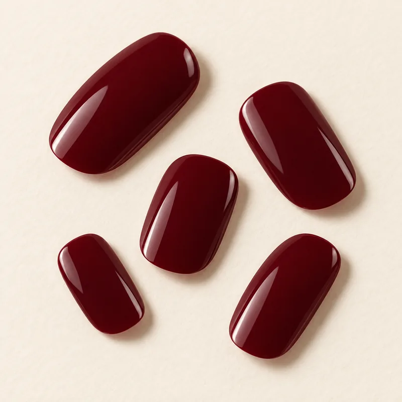 N Classic Burgundy — generated nail shade illustration
