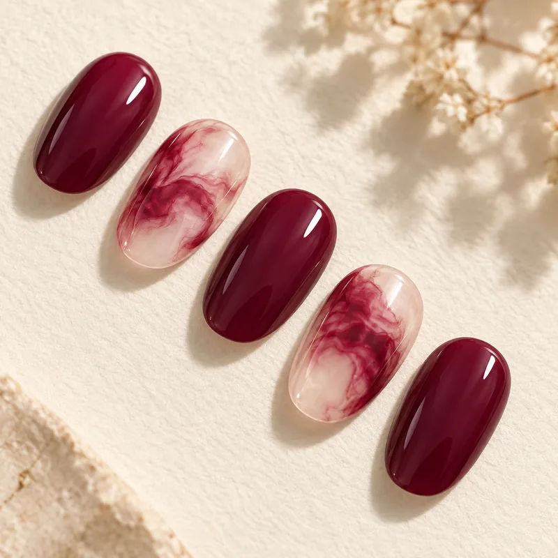 N Mulberry — generated nail shade illustration
