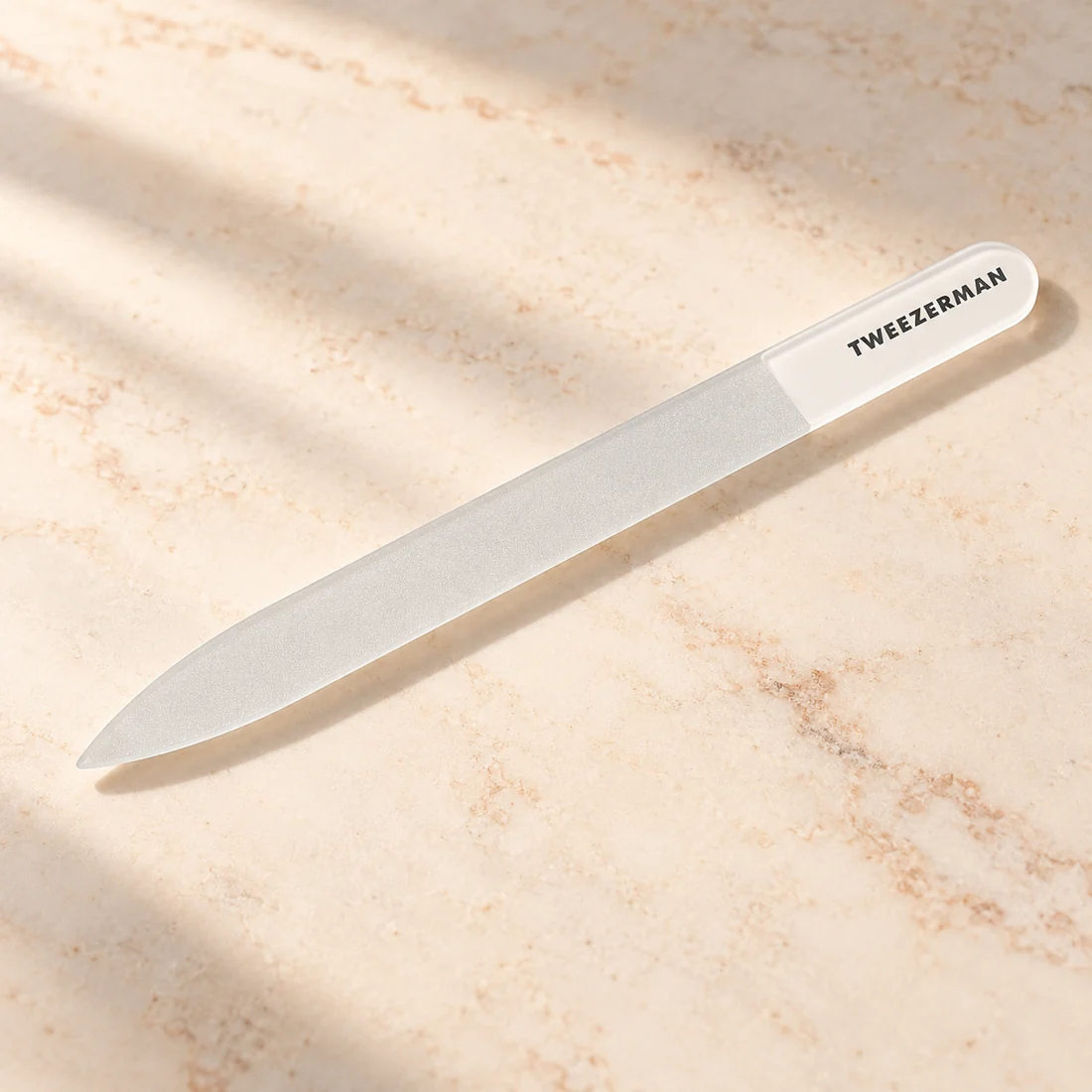 Tweezerman Glass Nail File — AI-generated product-style illustration
